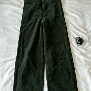 Everlane Dark Green Corduroy Pant